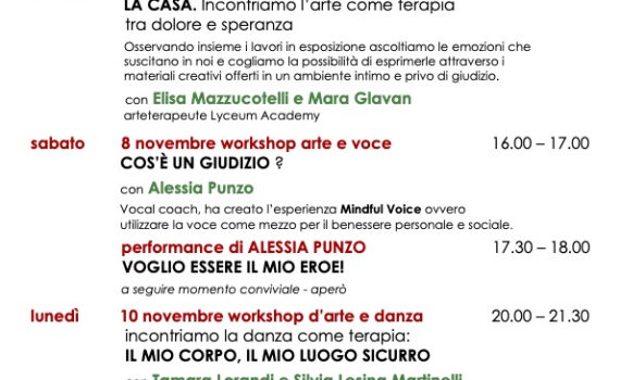 Art is Live programma incontri e workshop